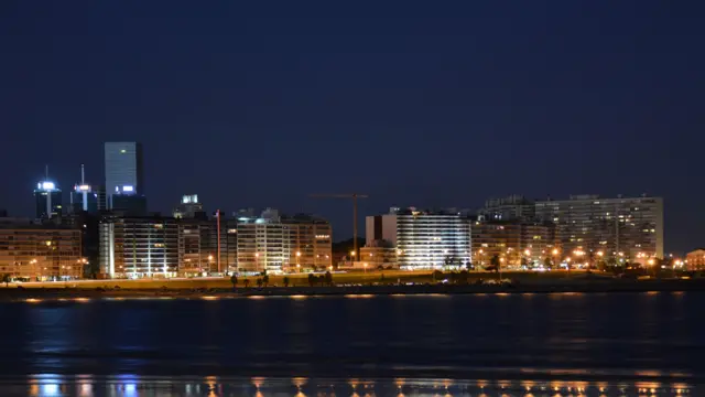 Night view of Montevideo